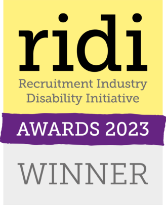 ridi logo. 
Recruitment Industry Disability Initiative Awards 2023 Winner